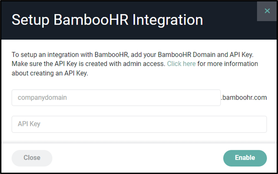 BambooHR Integration Setup Ruddr